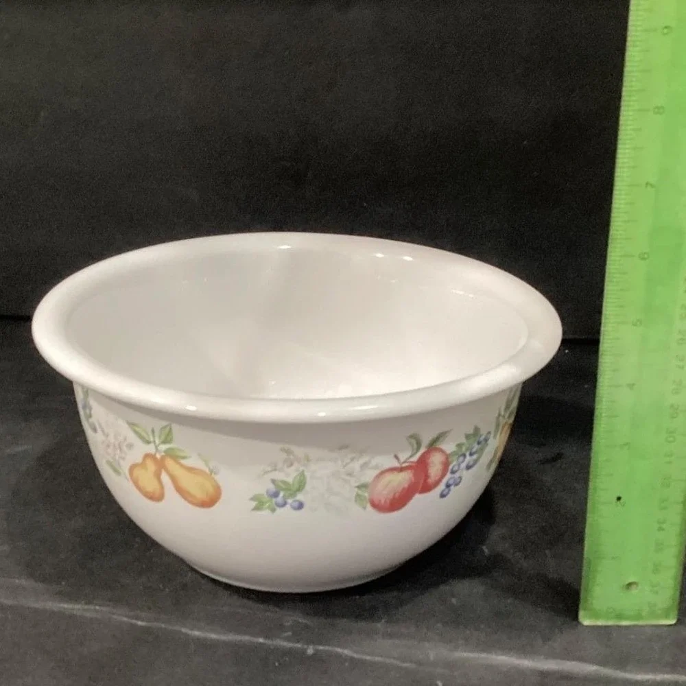 Corelle Coordinates Chutney Mixing Bowl, 2 Quart Stoneware Vintage Fruit Pattern